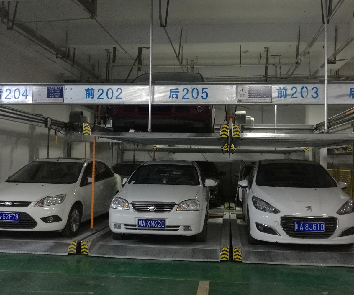 榕江二層升降橫移機械停車位